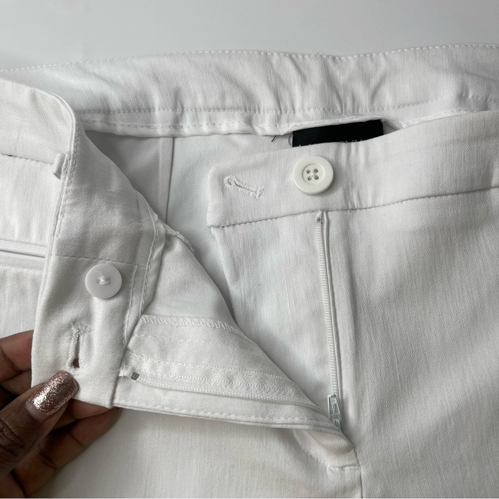 Lane Bryant White Straight Leg Pants Flat Front, New w/ Tags, Size 16 - Picture 5 of 10